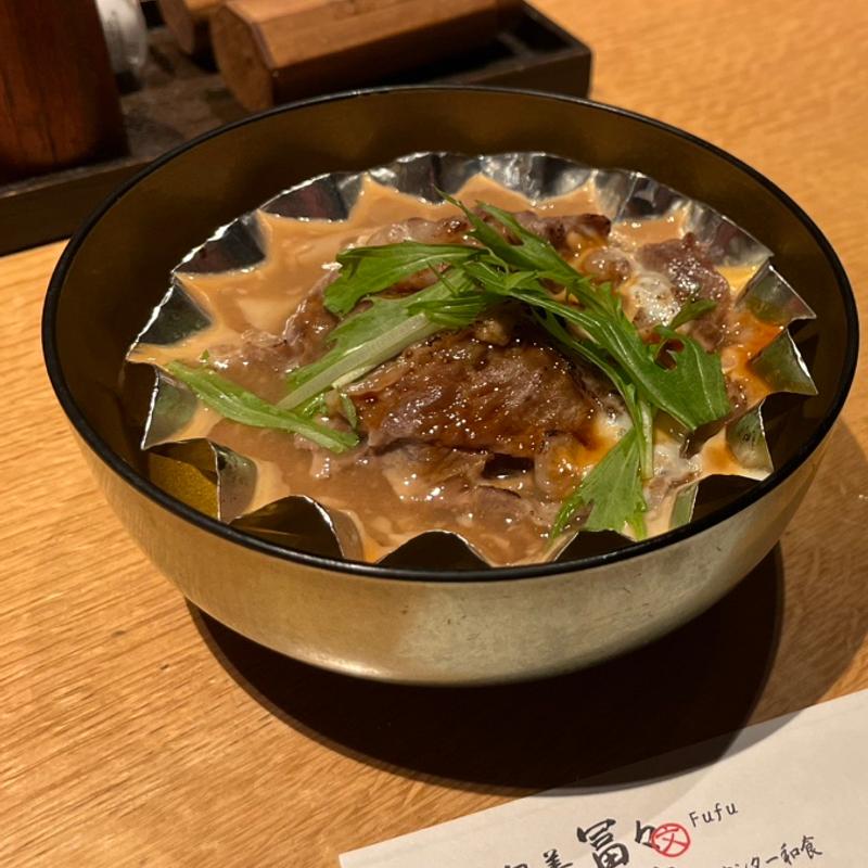 和牛のすき焼き仕立て(菜彩旬美 冨々 ブリーゼブリーゼ)