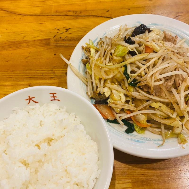 肉野菜炒め定食(元祖中華つけ麺大王 伊勢佐木町店)