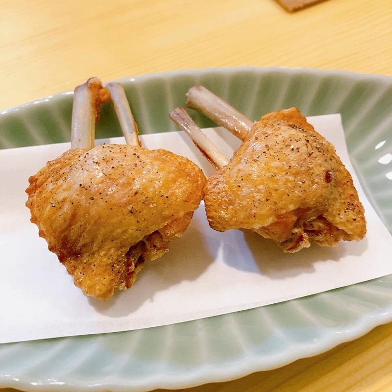 手羽中の一夜干し唐揚げ（おまかせコース）(コバヤシ料理店)