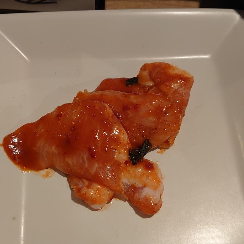 もち豚トントロ（ハーフサイズ）(焼肉 たれ山　大井町店)