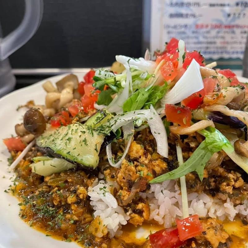 熱辛！粗挽きスパイスの辛口鶏キーマ(カレー屋 本格カレー カルダモン.)