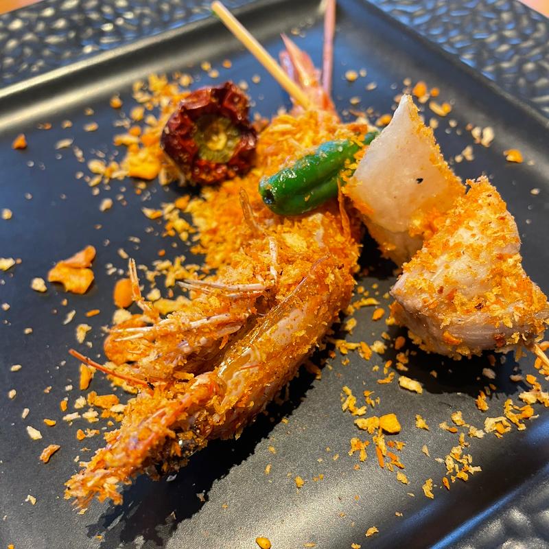 春香コース　長崎県産車海老と野菜の金砂粉がけ (謝朋殿 グランデュオ立川店 )