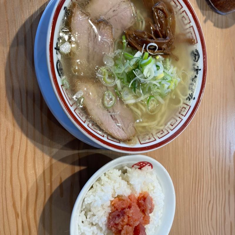 中華そばと明太子ごはん(中華そば専門 田中そば店 東海加木屋店)
