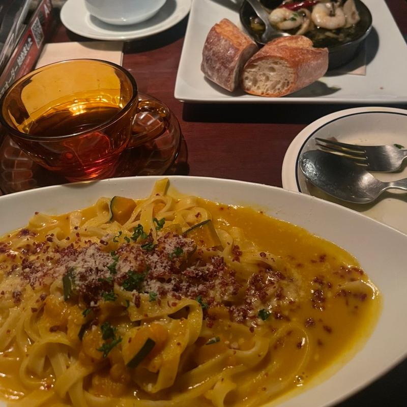 かぼちゃとベーコンのポタージュパスタ(attic room shibuya （アティックルーム シブヤ）)