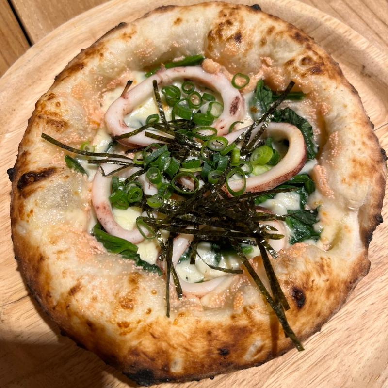 イカと明太子の和風ピザSサイズ(ビアパブベアレン )