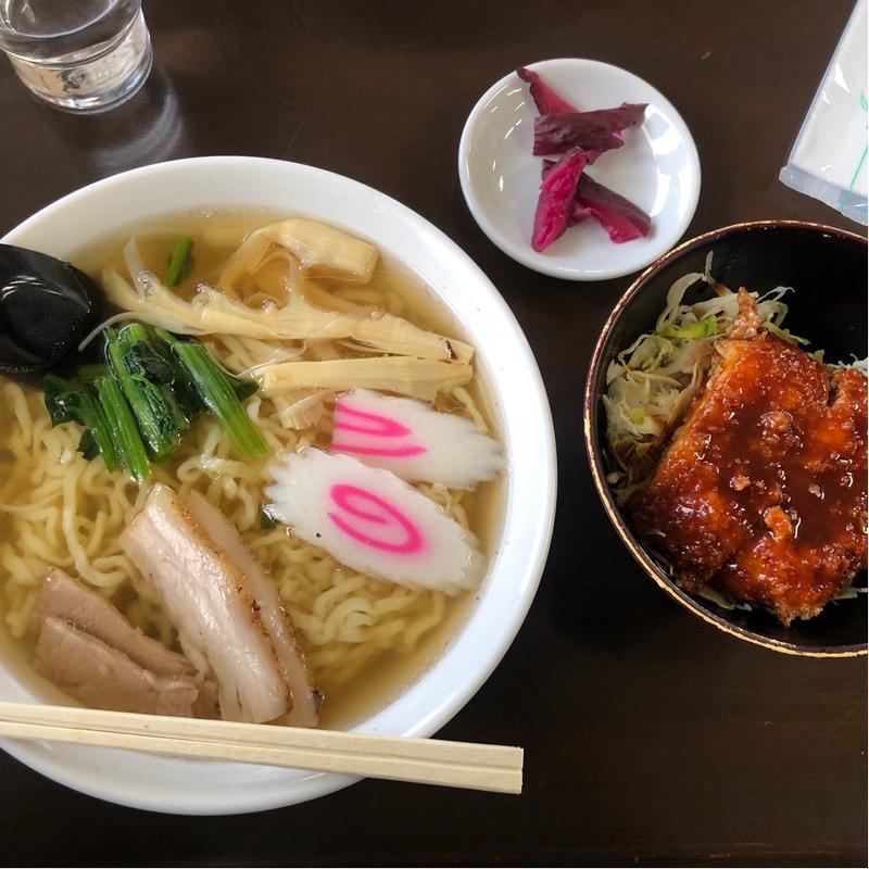 Aセット（喜多方ラーメン＋ミニカツ丼）(十文字屋 )