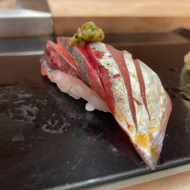 鯵の握り(明治記念館 )