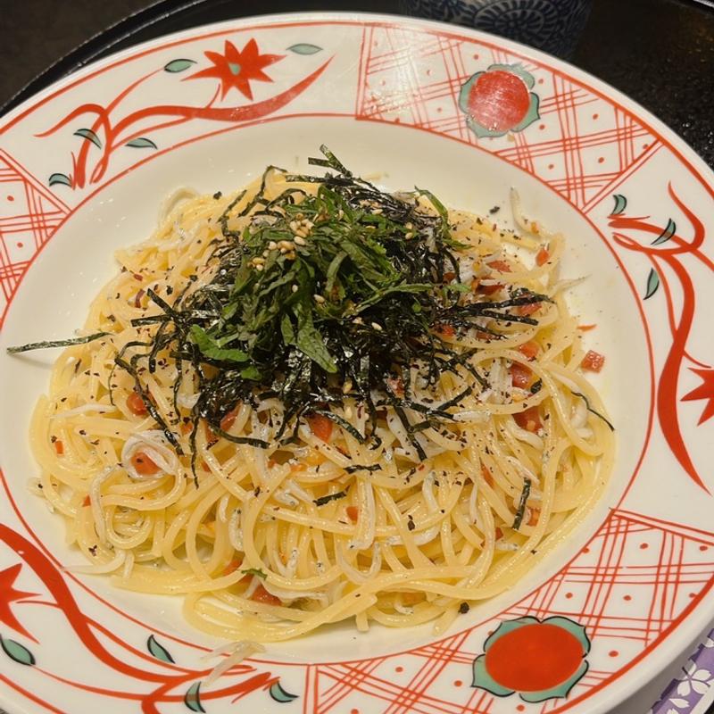 カリカリ梅と釜揚げしらす(洋麺屋五右衛門 京都桂川イオン店)