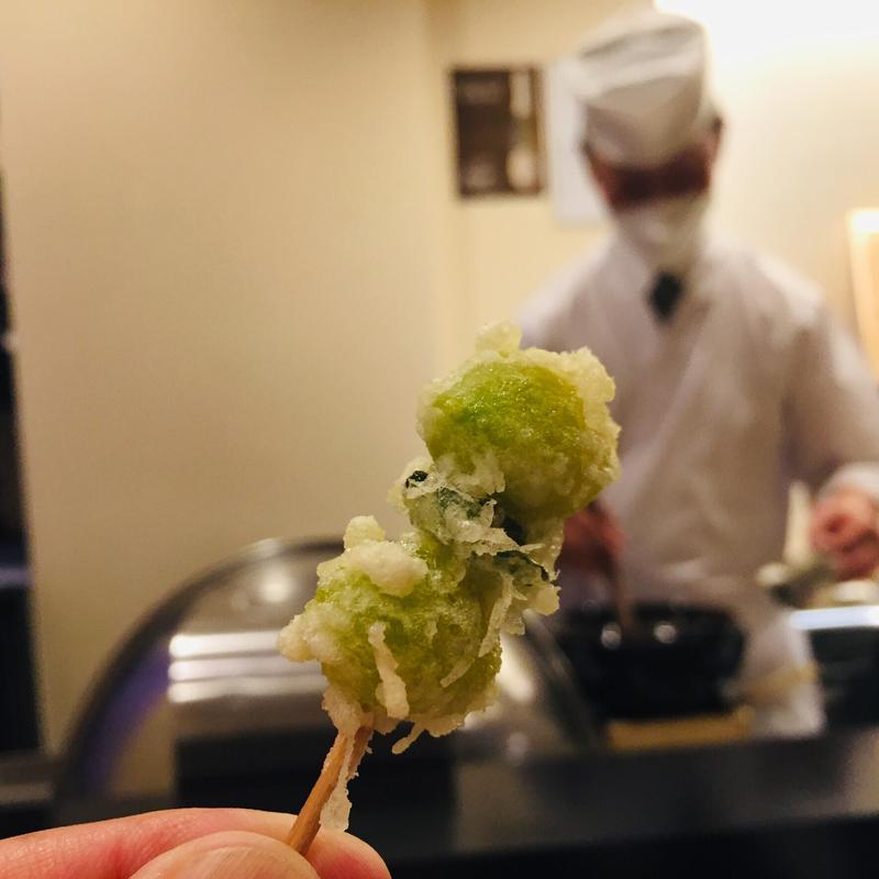 銀杏の天麩羅(天麩羅からり)