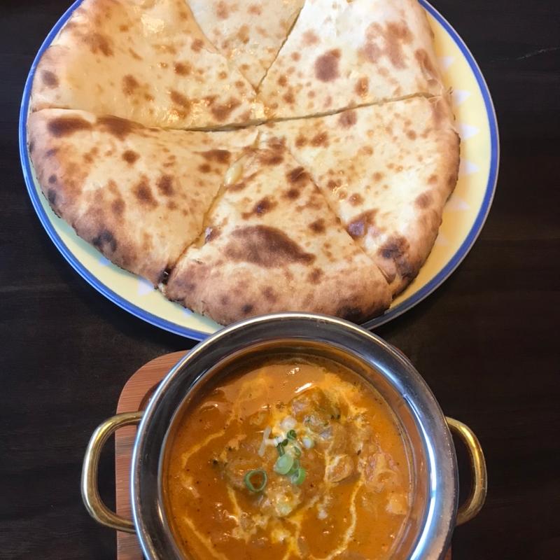 ナンカレーセットチーズナンに変更(ガネーシャ)