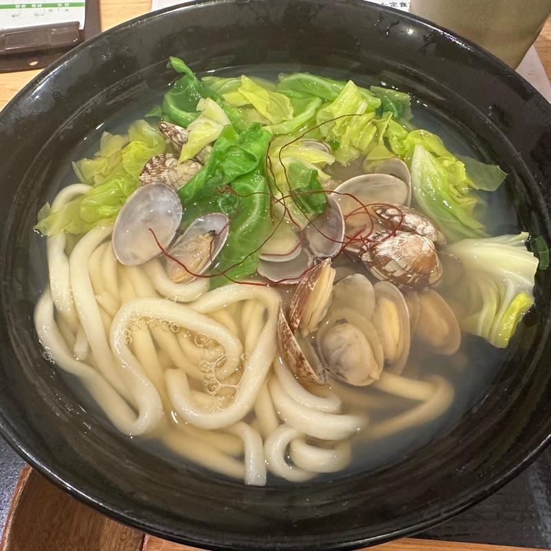 あさりと春キャベツのうどん(心粋うどん いろは OAP店 )