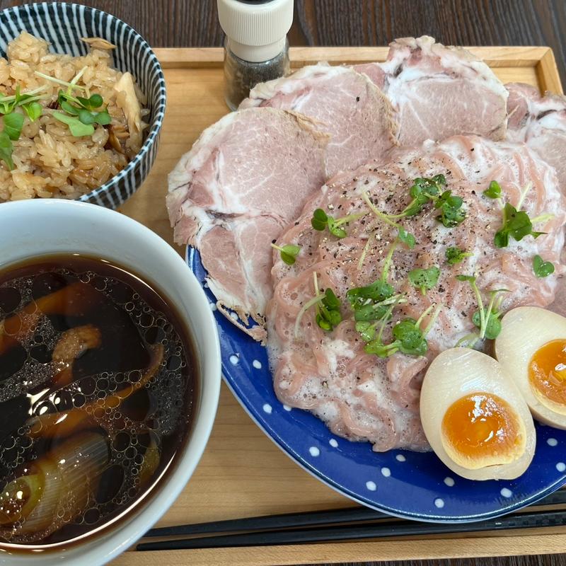 海老香るとろろ鴨つけ麺(鴨ふじ)