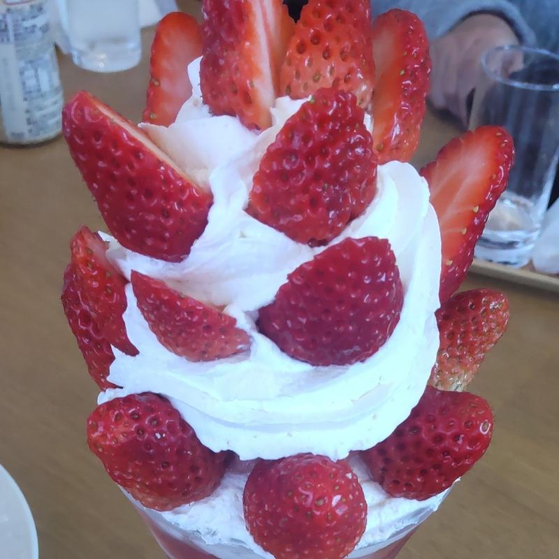 15とピスタチオのクイーンパフェ(ココス 龍ヶ岡 )