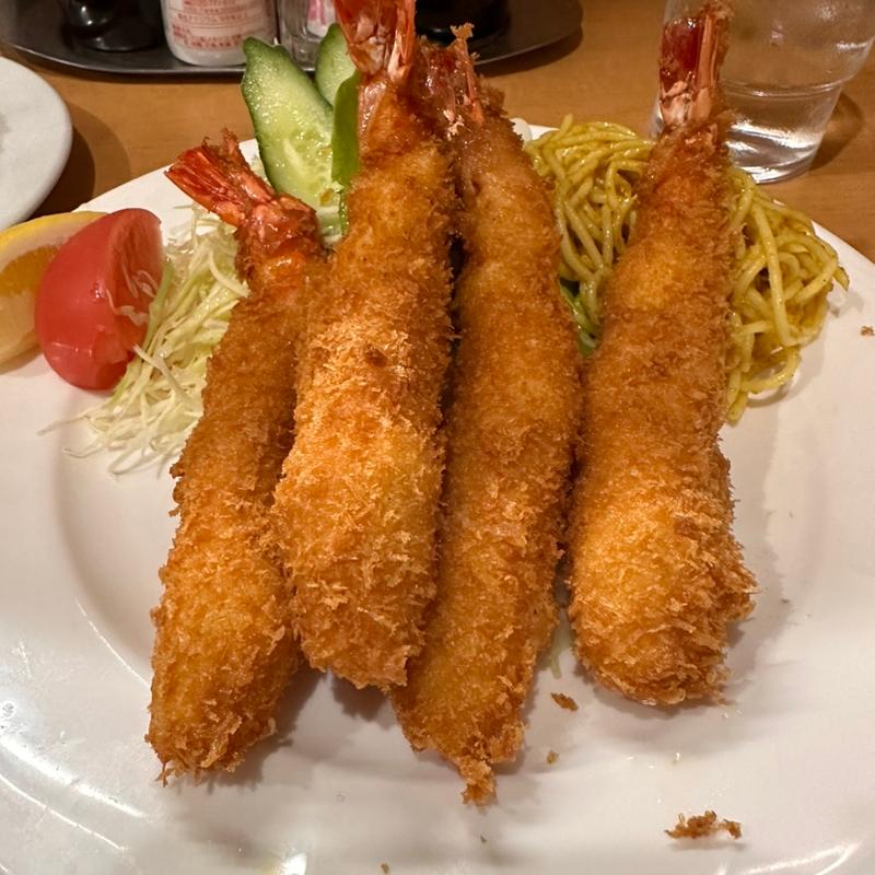 海老フライ（ライス付き）(洋食おがわ )