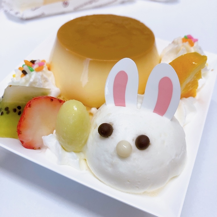 プリンアラモード イースターのプリンアラモード(シャトレーゼ 広島舟入店)の