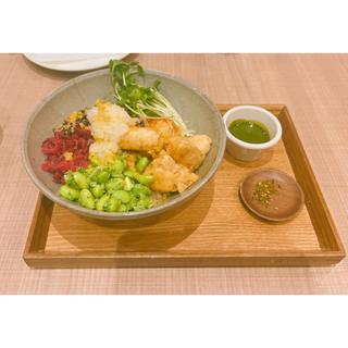 豆腐ハンバーグゆずおろしのどんぶり(伊右衛門カフェ　ルクアイーレ店)