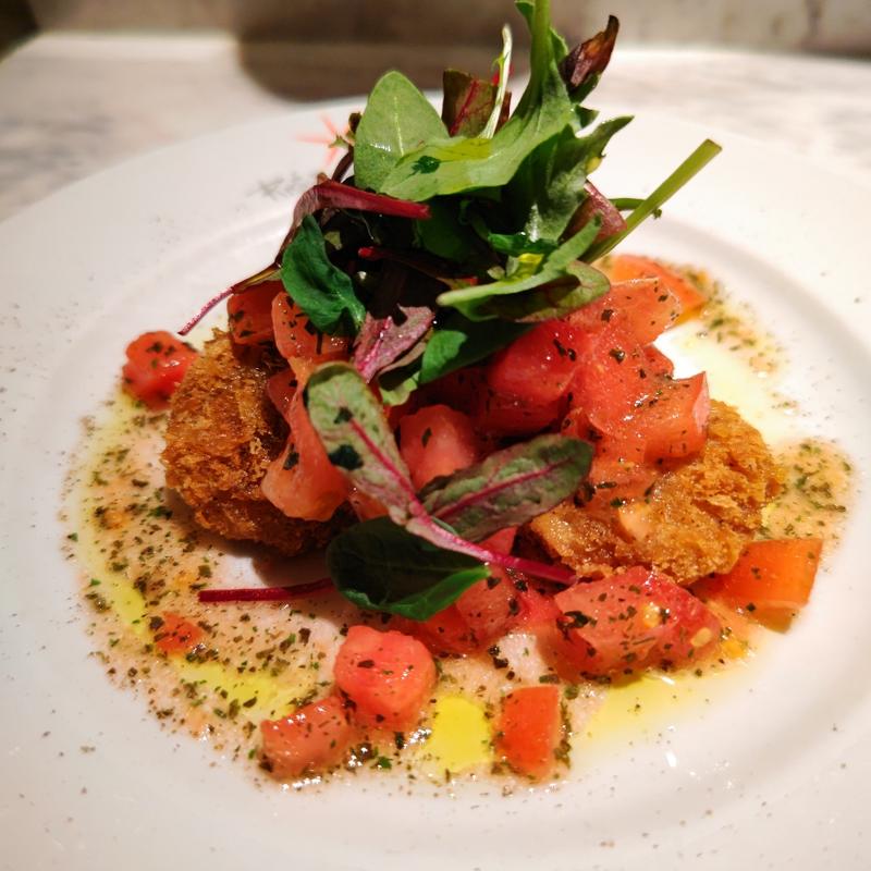 豚肉やわらかフリット フレッシュバジルソース(イルキャンティ 横浜店)