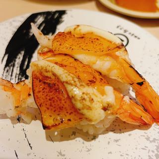 炙りチーズ赤えび(回転寿司みさき 高円寺パル商店街)