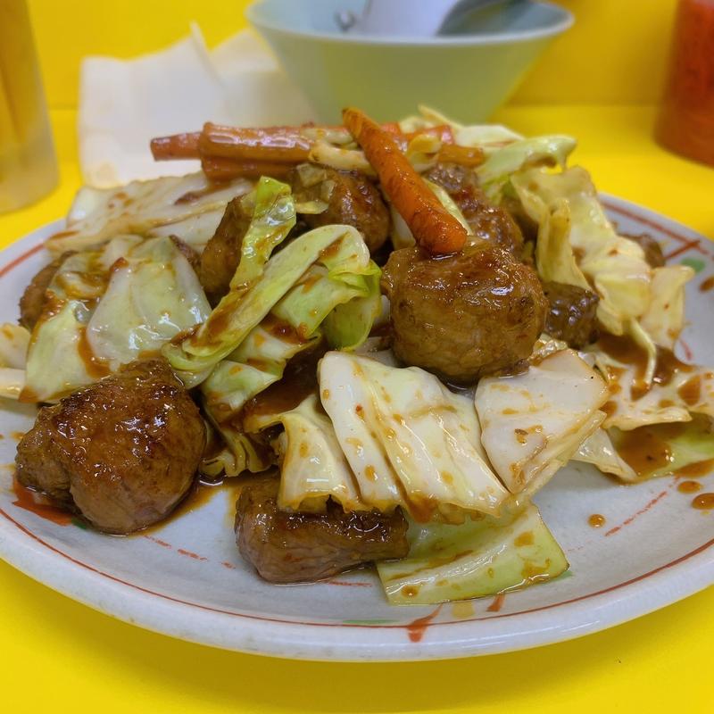 豚カルビタレ炒め(ラーメン 味心 (あじしん))