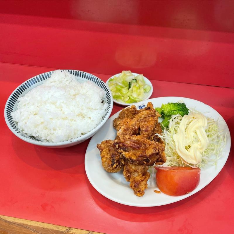 ミニ唐揚げ定食(大勝軒)