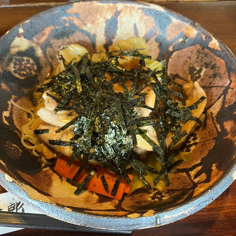 豚キャベツ蕎麦(松郷庵 甚五郎)