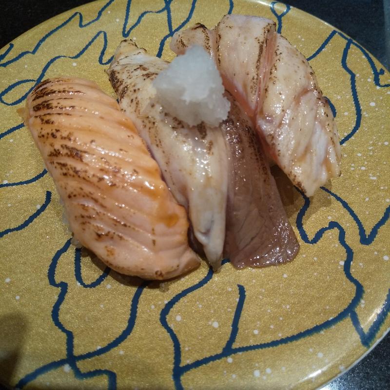 あぶり三種盛り(廻る富山湾 すし玉 富山駅店 )