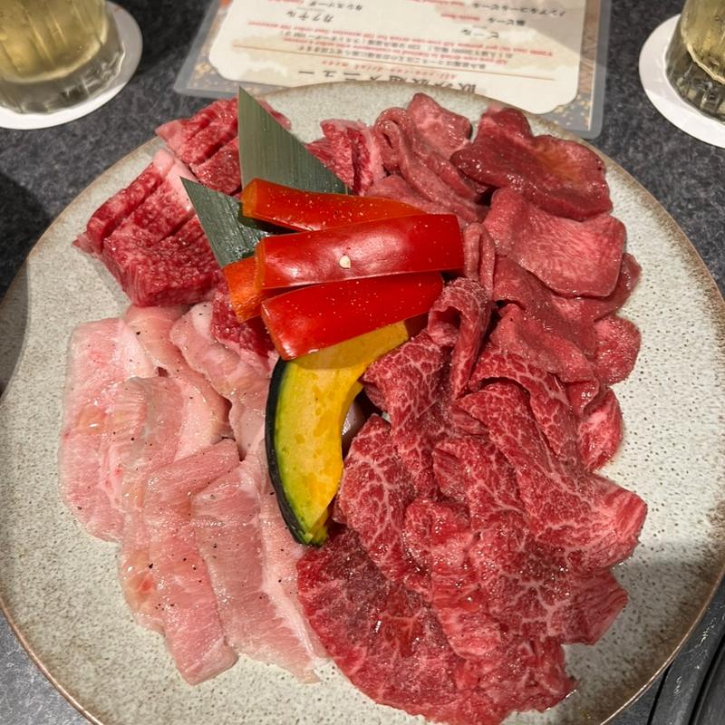 タンなど塩焼肉4種(東京焼肉 平城苑 浅草総本店)