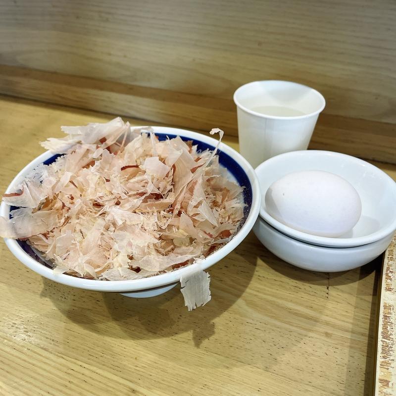 かつお節玉子ごはん(らーめん 玉 (ぎょく) 豊洲店)