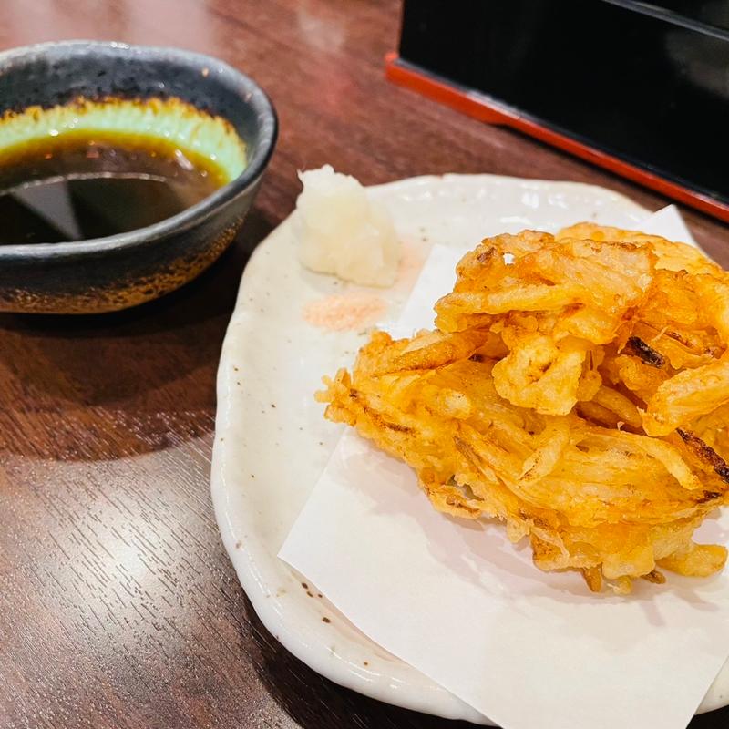 タマネギの天ぷら(のもと屋作吉)