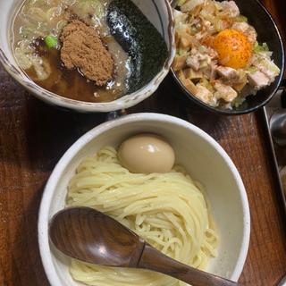 味玉つけ麺+豚ご飯(麺処 井の庄 立川 （めんどころ いのしょう）)