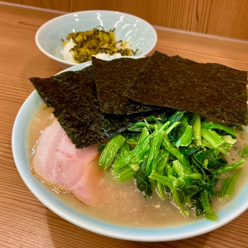 ほうれん草ラーメン並(家系ラーメン 武将家 外伝)