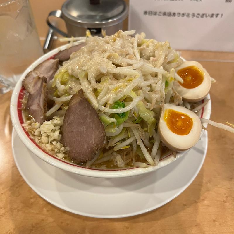 松香こってりらーめん　煮卵トッピング(麺屋松香)