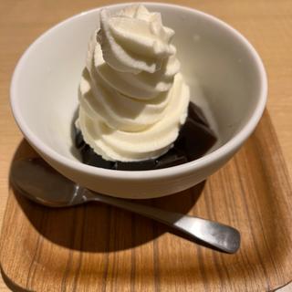 コーヒーゼリー&ソフトクリーム(さち福やCAFE グランエミオ所沢店)