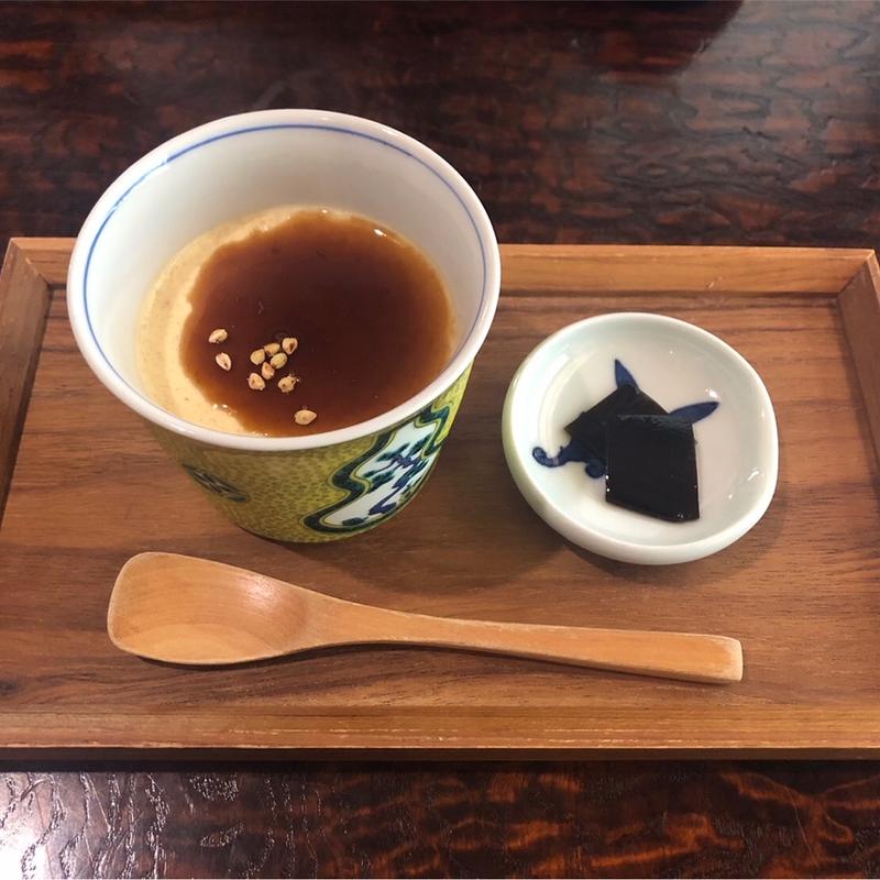 そば茶のプリン(手打ちそば ハナレ)