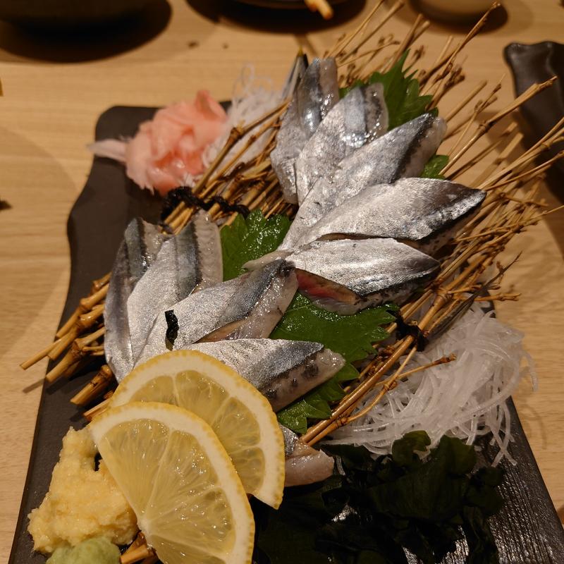 秋刀魚刺(石と肴 地雷也 )