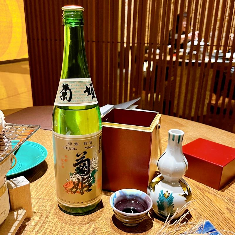 蟹懐石ペアリング(日本酒)(山中温泉　花紫 （はなむらさき）)