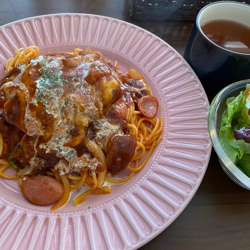 チーズハンバーグスパゲッティ(moco moco)