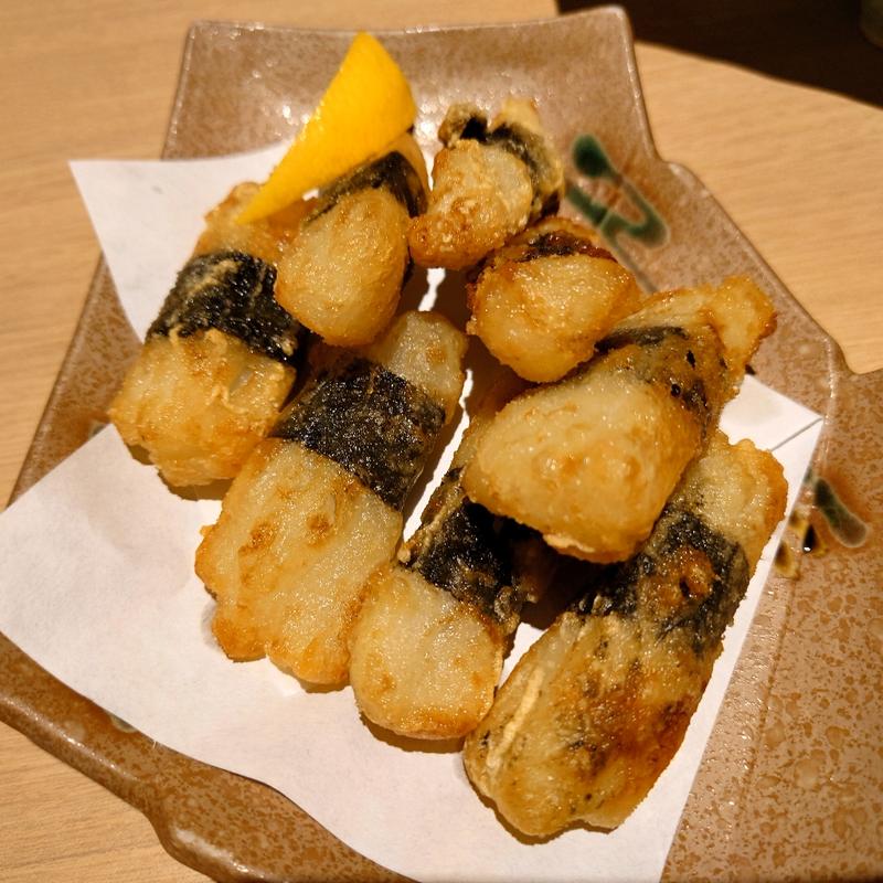 長芋大判天婦羅(石と肴 地雷也 )