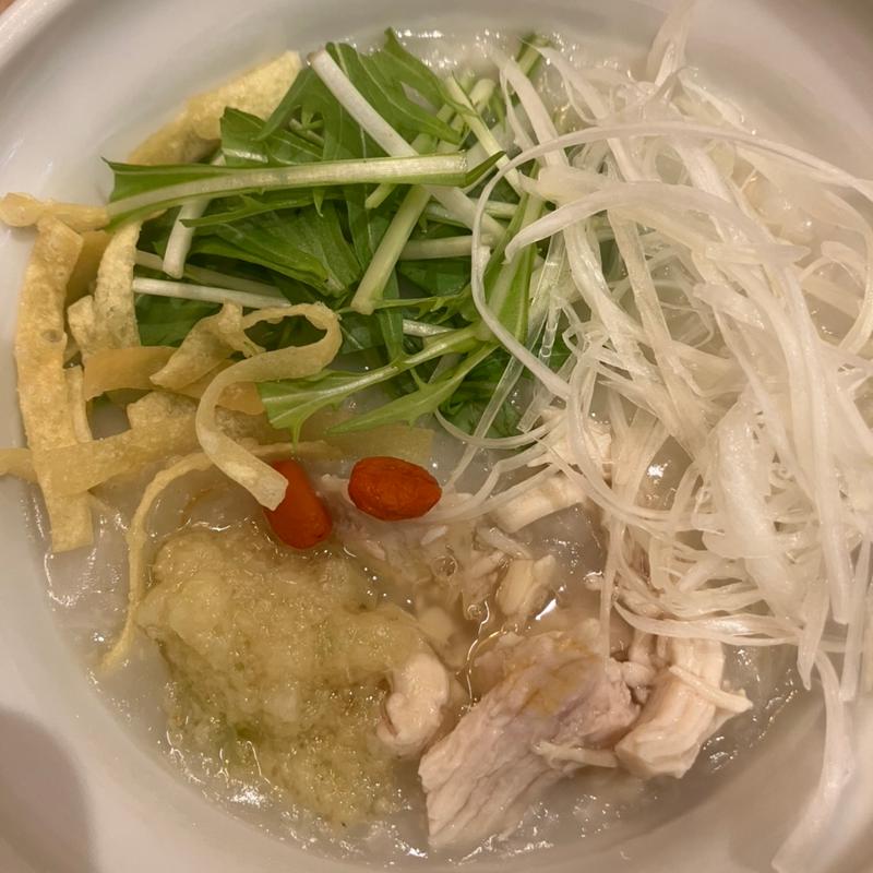 蒸し鶏とジンジャーのお粥（粥餐庁）(さっぽろ地下街（オーロラタウン）)