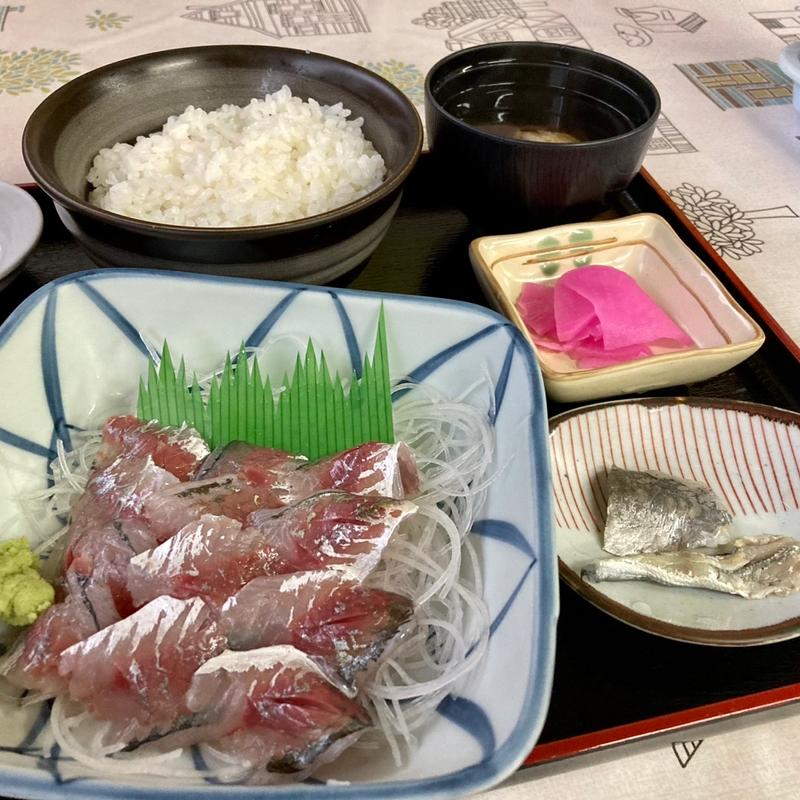 あじ刺身定食(御食事処 金沢魚店)
