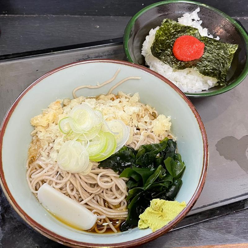 冷やしたぬきそば+明太子ごはん(文殊 両国駅前店 )
