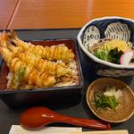 大海老天重と蕎麦のセット