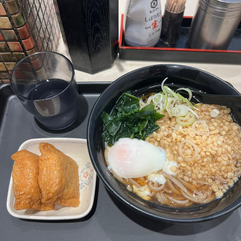 朝そば、いなり(名代 富士そば 学芸大学駅前店)