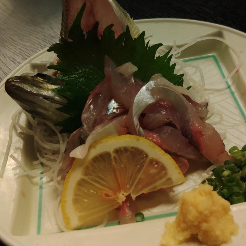 アジの刺身(海鮮問屋 ふじ丸 小田原駅前店)