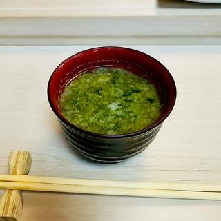 生青のり味噌汁(福寿司)