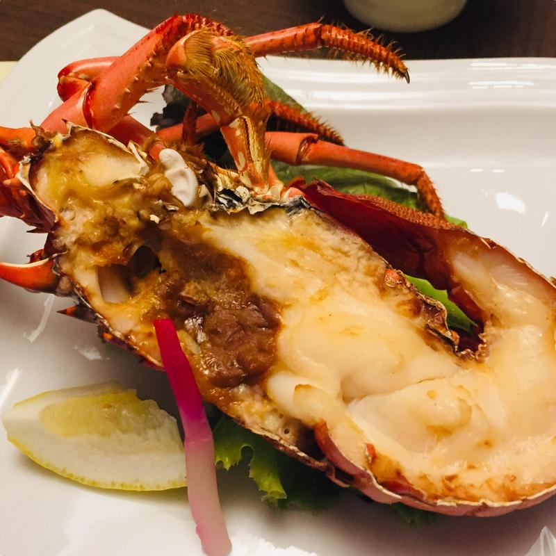 特注_活き伊勢海老の塩焼き(ホテル 竜宮)