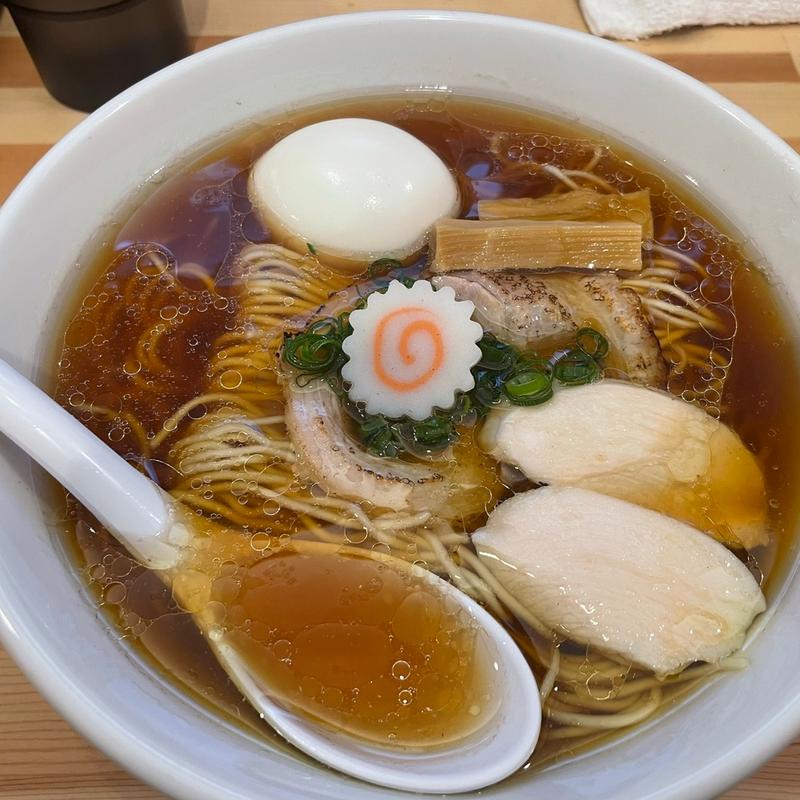 地鶏醤油味玉らあめん(らあめん常護)