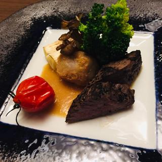 赤牛ローストと秋野菜(ホテル 竜宮)