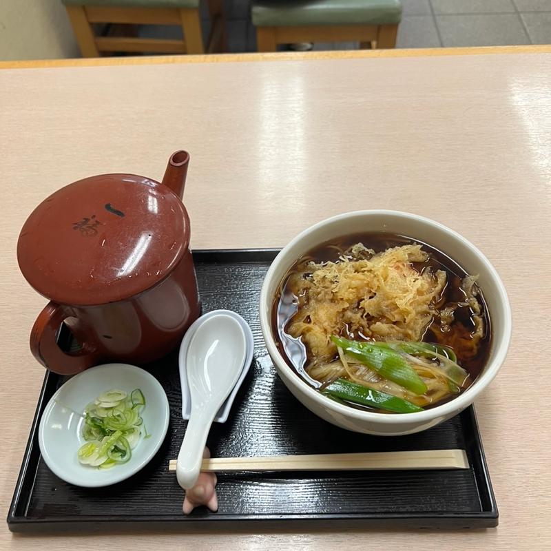 天ぷらそば(生蕎麦一福)