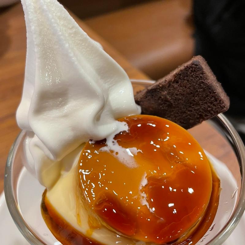喫茶店のプリン　ソフトクリーム&ブラウニー(ガスト イトーヨーカドー赤羽店)